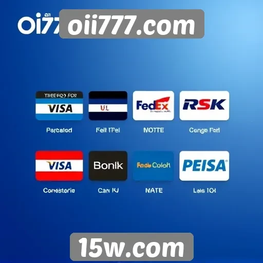 Métodos de pagamento aceitos no oii777.com